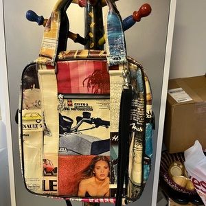 Momaboma Handbag Made in Italy Handmade Artistic Recycled materials.